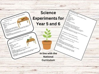 Year 5 and 6 Science Experiments