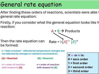 WJEC A level chemistry A2 Unit 3 Topic 3.5: Chemical Kinetics powerpoints for whole topic