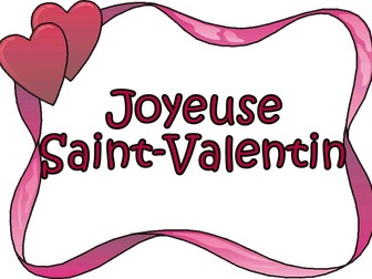 FRENCH - La Saint Valentin - Activities - Worksheets