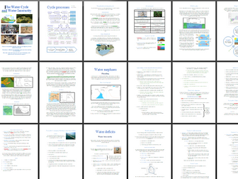 New Edexcel Geography A Level Water Cycle and Water Insecurity Notes