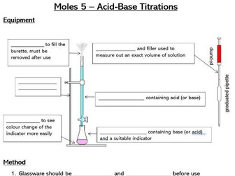 OCR A-Level Chemistry Moles Revision Booklet