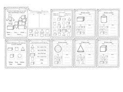 year 1 3d shapes 10 worksheets teaching resources