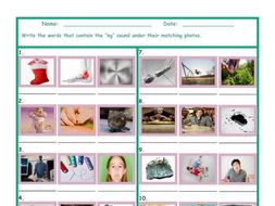 Phonics 2 Letter Digraph NG Photo Worksheet
