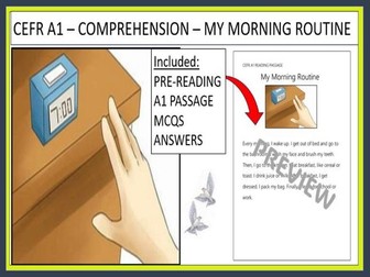 CEFR A1 - COMPREHENSION - MY MORNING ROUTINE