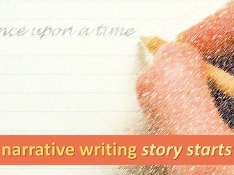 Narrative writing Story starts Hook reader