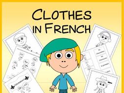 French Clothes Vocabulary Sheets, Printables, Matching & Bingo Games