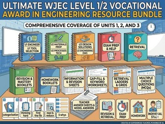 WJEC Level 1/2 Vocational Award in Engineering Ultimate Resource Bundle (Units 1, 2 & 3)