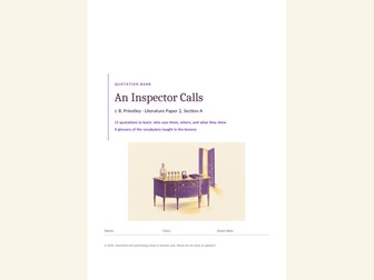 An Inspector Calls quotation bank: 15 quotations to learn