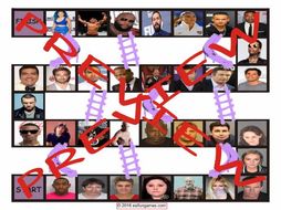 Celebrities Acting Irresponsibly Chutes and Ladders Board Game
