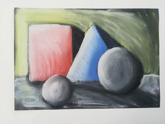Tone with Chalk and Charcoal inspired by Bauhaus