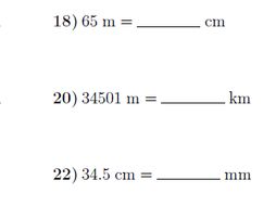 Converting metric units of length worksheet (with solutions)