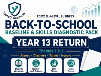 Edexcel A-Level Business Year 13 Baseline Assessment | Themes 1 & 2 Diagnostic Pack