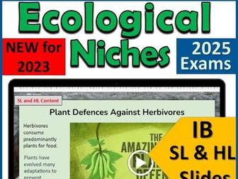 IB Biology B4.2 Ecological Niches - IB Diploma First Exams 2025