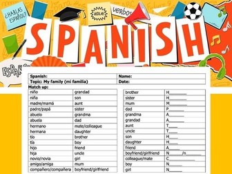 Spanish Mi familia Worksheet