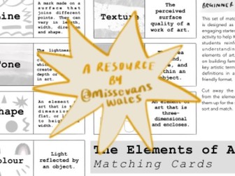 Elements of Art - Matching Cards Game