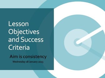 Lesson Objective and Success Criteria PD