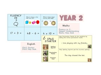 Year 2 Maths and English Starter Tasks