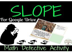Slope Math Detective Digital Activity for Google Drive