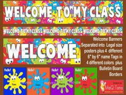 Welcome to my class Banner Classroom Decoration Borders | Teaching ...