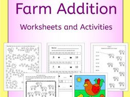 Farm addition - worksheets, booklet and activities