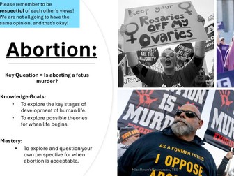A Level AQA Ethics - Abortion