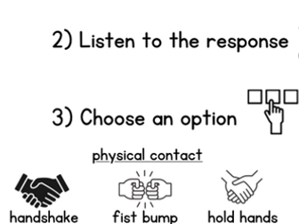 Physical and non-physical contact greetings