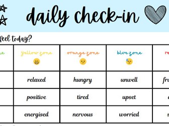 KS2 emotions and wellbeing check-in