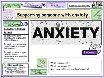 Anxiety - PSHE