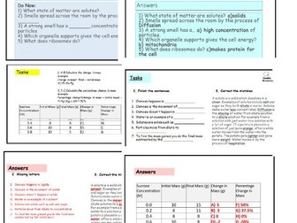 GCSE Osmosis PowerPoint Lesson with Differentiated Worksheets