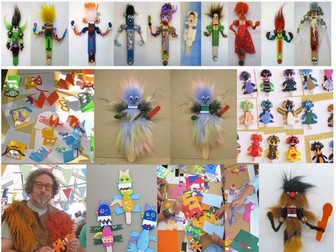 School Puppet Making Workshop for Primary Schools. Varied DT. 120 Pupils a day all inclusive.