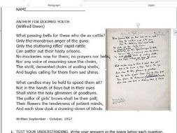 Incidents In The Life Of A Slave Girl Essay Anthem For Doomed Youth Activity Pack And Igcse Gcse Style Essay Question A True Friend Essay also Essay Outline Format Anthem For Doomed Youth Activity Pack And Igcse Gcse Style Essay Drinking Age Should Be Lowered To 18 Essay