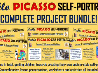 Picasso Cubism Self-Portraits - Complete Project Bundle!