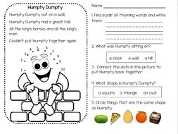Nursery Rhymes : No Prep Do Nows