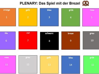 MFL Plenary Game for German Lessons