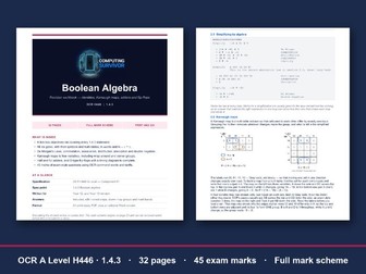 OCR A Level Boolean Algebra Workbook H446