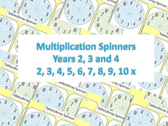 Times Table spinner differentiated