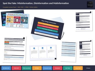 Misinformation, Disinformation : Complete Lesson Pack and Posters (KS3/KS4)