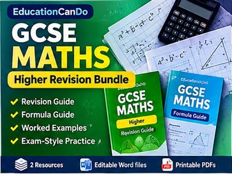 GCSE Maths Higher Revision Bundle | Revision Guide & Formula Sheet