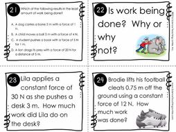Calculating Work Task Cards