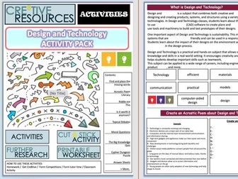 Design & Technology Cover Lesson Student Booklet