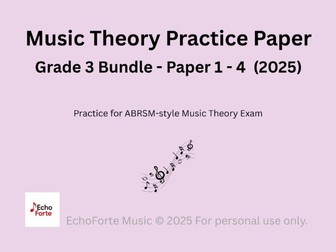 Music Theory Grade 3 Practice Papers 1–4 Bundle