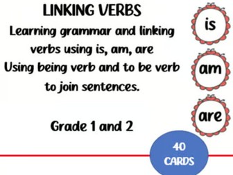 LINKING VERBS USING IS AM AND ARE