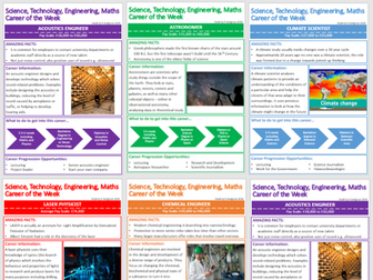 STEM/Science Careers of the Week Information Sheets