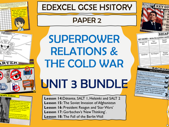 GCSE History Edexcel Cold War Unit 3 Bundle