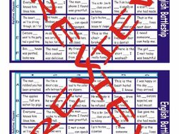 Relative Clauses Battleship Board Game