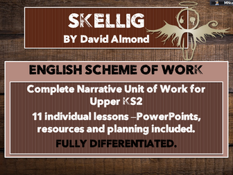 SKELLIG - Complete Scheme of Work (11 lessons) for UPPER KS2