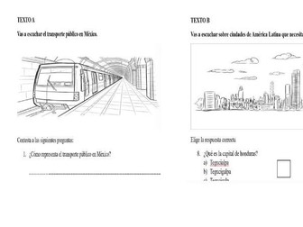 Comprensión auditiva (listening comprehension) - El transporte