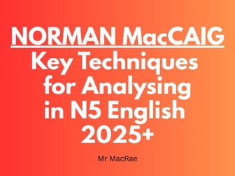 Norman MacCaig - N5 English 2025
