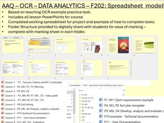 AAQ – OCR - Data Analytics - F202 - Spreadsheet Data Modelling