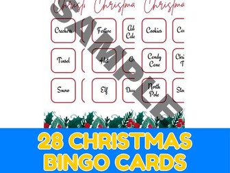 28 Festive Christmas Bingo Cards